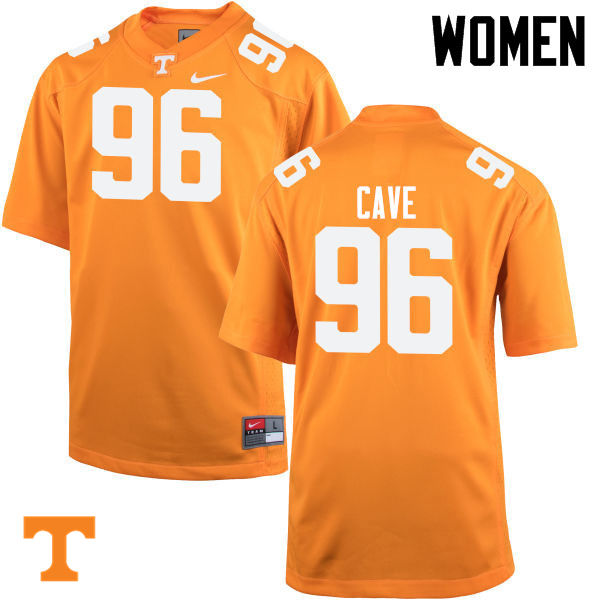Women #96 Joey Cave Tennessee Volunteers College Football Jerseys-Orange